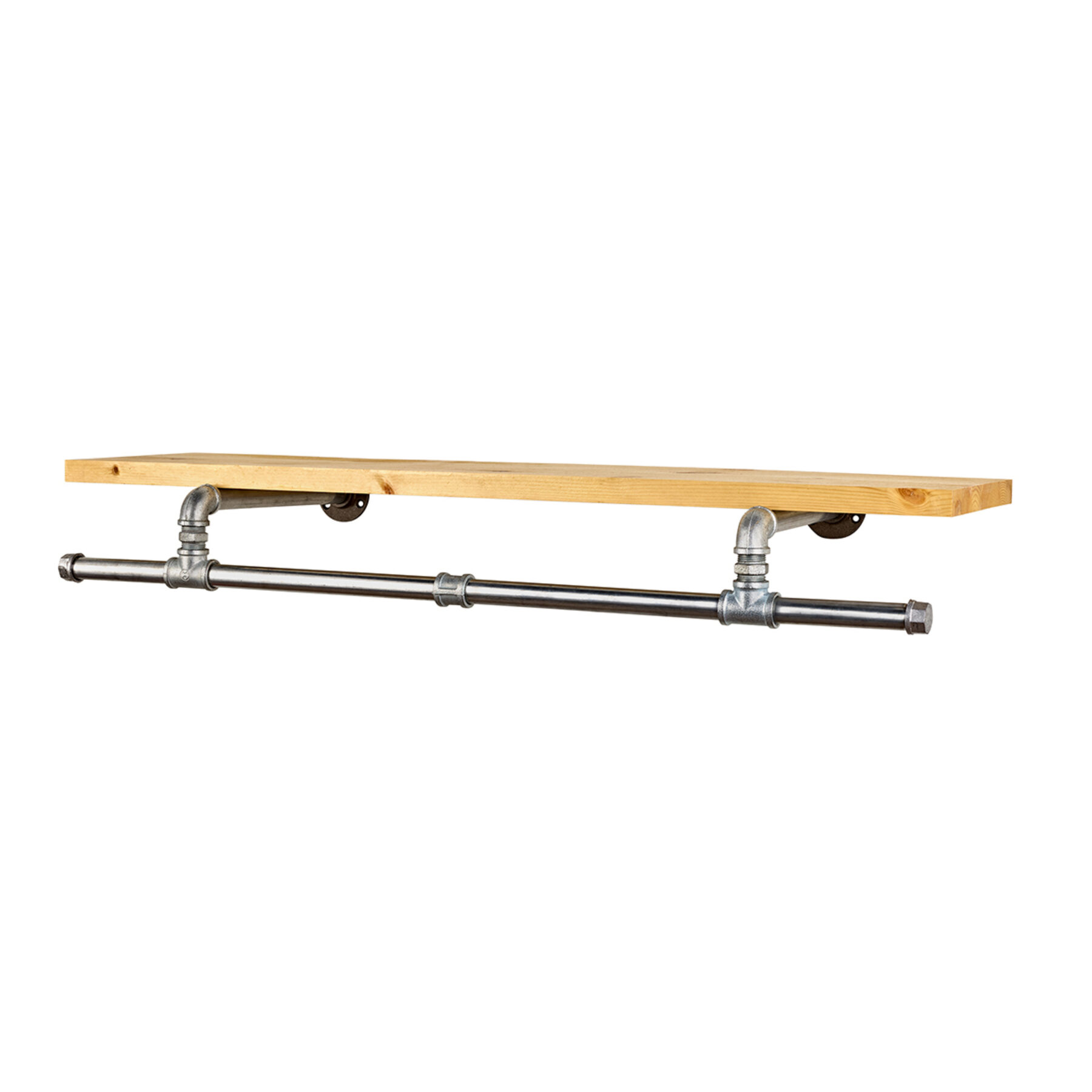 100cm Industrial Shelf with Rail - Set 3
