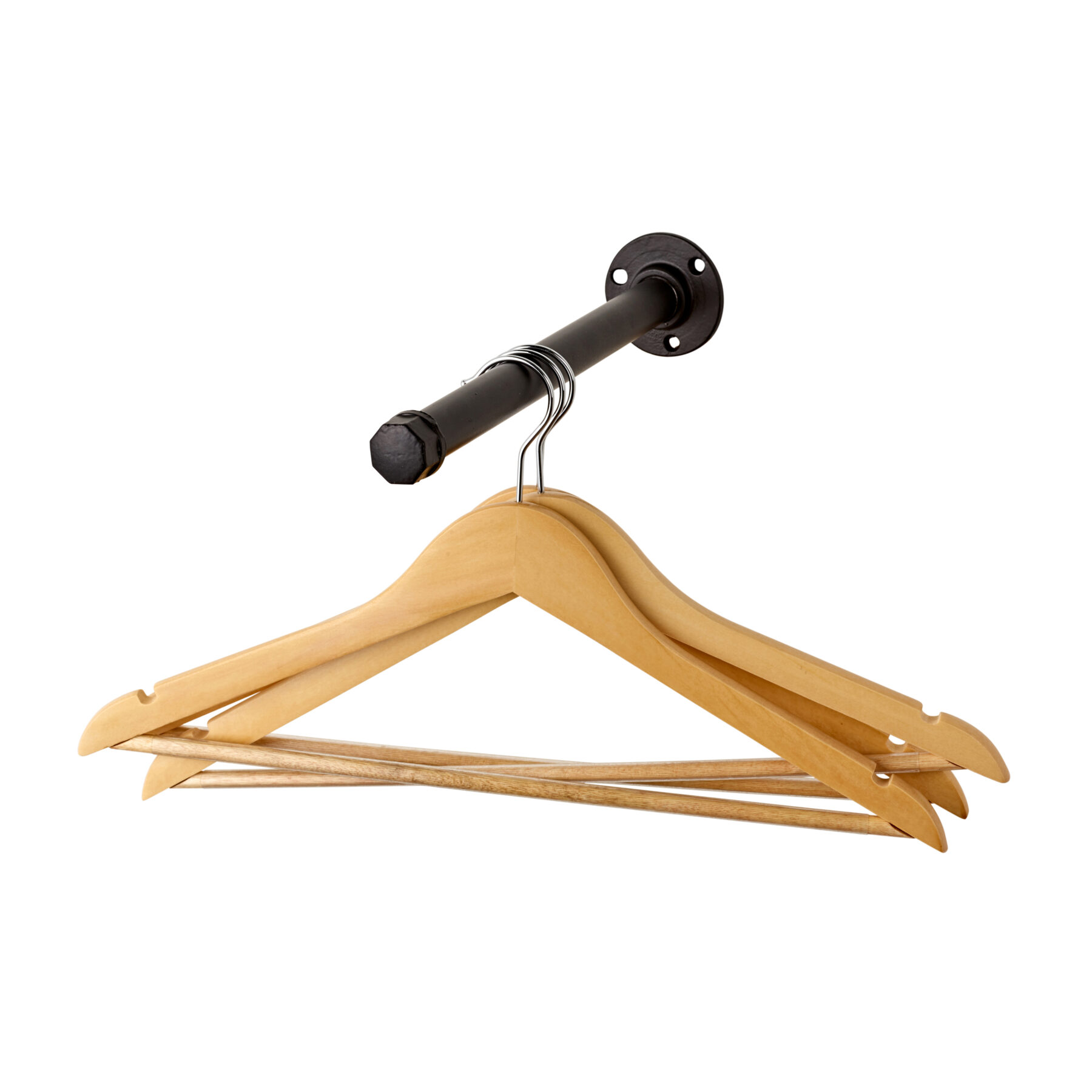 30cm Wall Mounted Straight Arm - Black